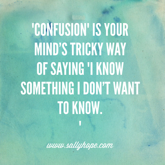 Confusion doesn't exist- www.sallyhope.com