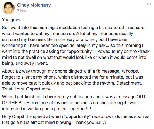 Cindy Testimonial